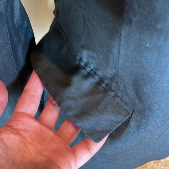 Club Monaco Single Button Black Wool Mohair Blend Minimalist Blazer Jacket Sz 6 - Picture 4 of 14